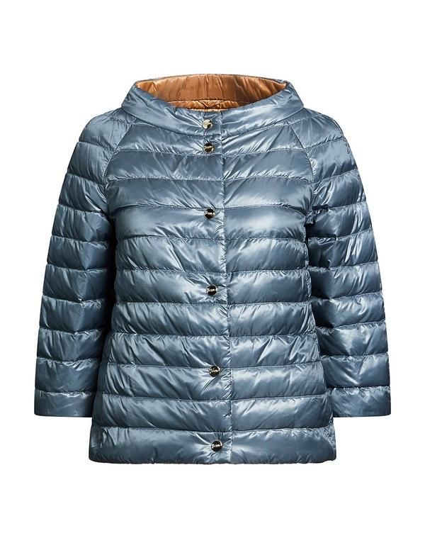 ヘルノ レディース アウター ジャケット・ブルゾン パファージャケット HERNO Blue Gray グレー