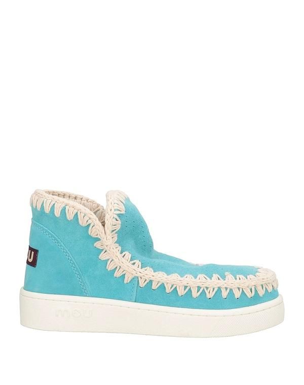 モウ レディース シューズ ブーツ・レインブーツ ショートブーツ MOU Turquoise Blue ブルー