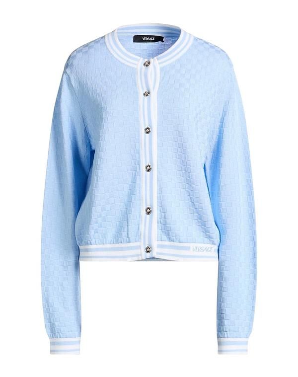 ヴェルサーチ レディース アウター カーディガン VERSACE Sky Blue ブルー