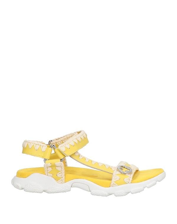 モウ レディース シューズ サンダル MOU Pastel Yellow イエロー