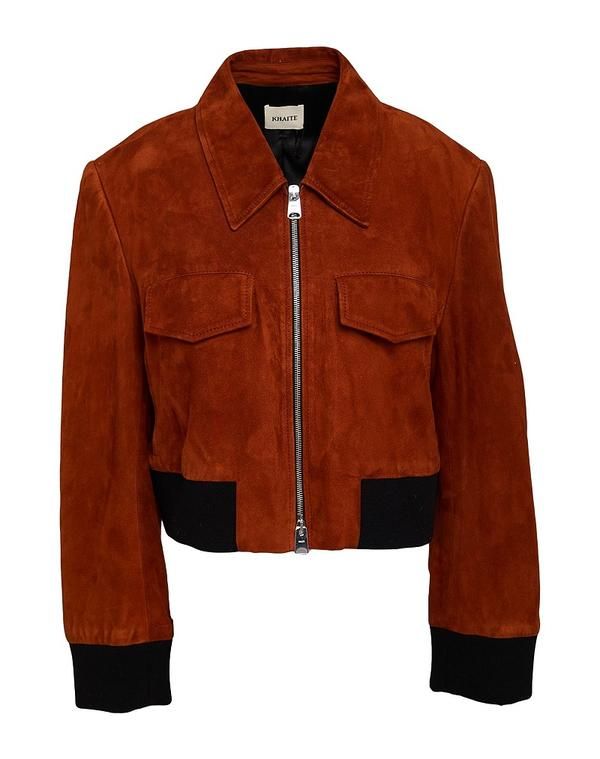 カイト レディース アウター ジャケット・ブルゾン レザーブルゾン KHAITE Reddish Brown ブラウン 339,660円