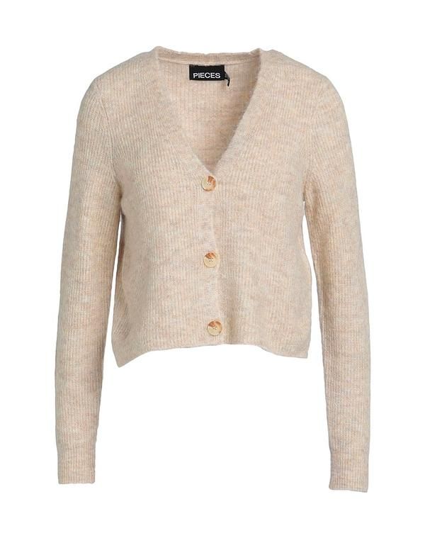 ピーシーズ レディース アウター カーディガン PIECES Beige ベージュ