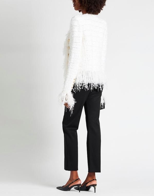 バルマン レディース アウター カーディガン BALMAIN White ホワイト