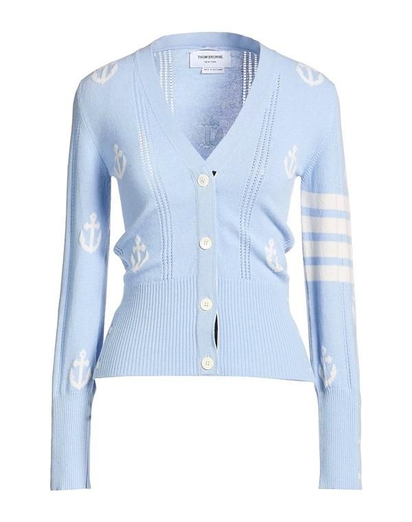 トムブラウン レディース アウター カーディガン THOM BROWNE Sky Blue ブルー