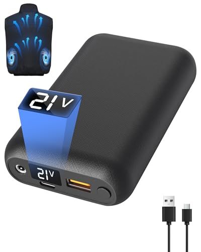 空調作業服 バッテリー のみ 21V 超高出力 20000mAh 大容量 DC/USBデュアル出力 4段階風速調節 LED液晶ディスプレイ搭載 Type-C急速充電 小型 軽量 空調作業服用 (PSE認証済)e ab46ab1c