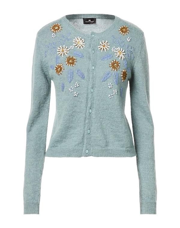 エリザベッタフランキ レディース アウター カーディガン ELISABETTA FRANCHI Sage Green グリーン