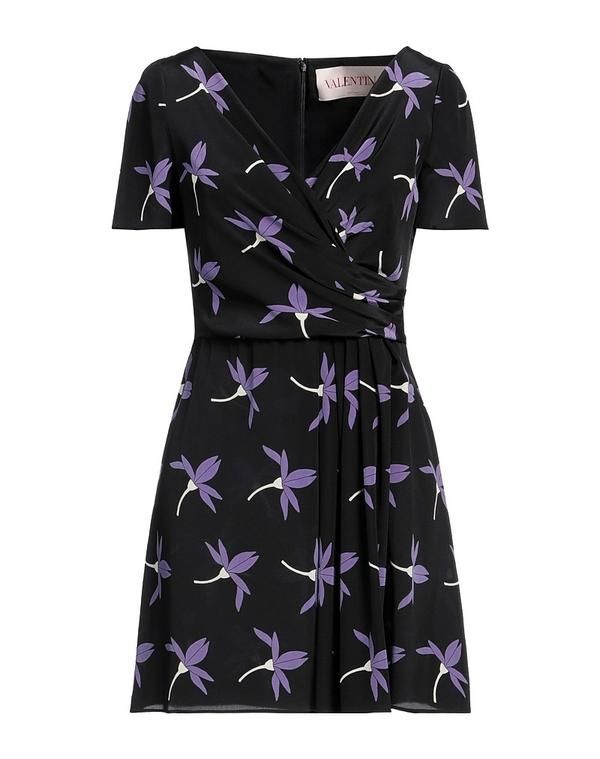 ヴァレンティノ レディース トップス ワンピース シルクドレス VALENTINO GARAVANI Black ブラック