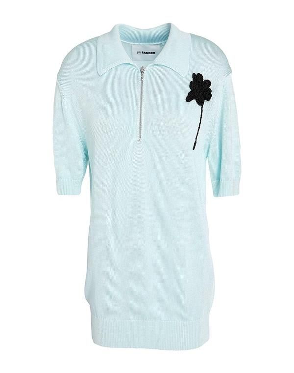 ジル・サンダー レディース アウター カーディガン ファスナー付きニット JIL SANDER Sky Blue ブルー