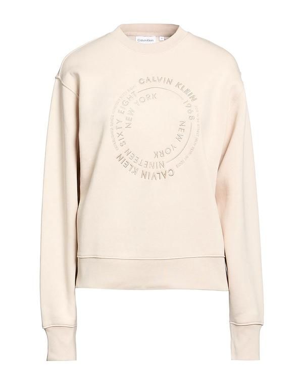 カルバンクライン レディース アウター パーカー・スウェット CALVIN KLEIN Beige ベージュ