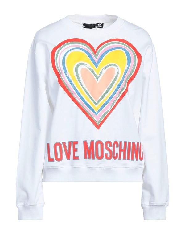 ラブ モスキーノ レディース アウター パーカー・スウェット LOVE MOSCHINO White ホワイト