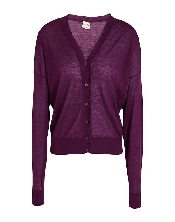 トッズ レディース アウター カーディガン TODS Dark Purple パープル