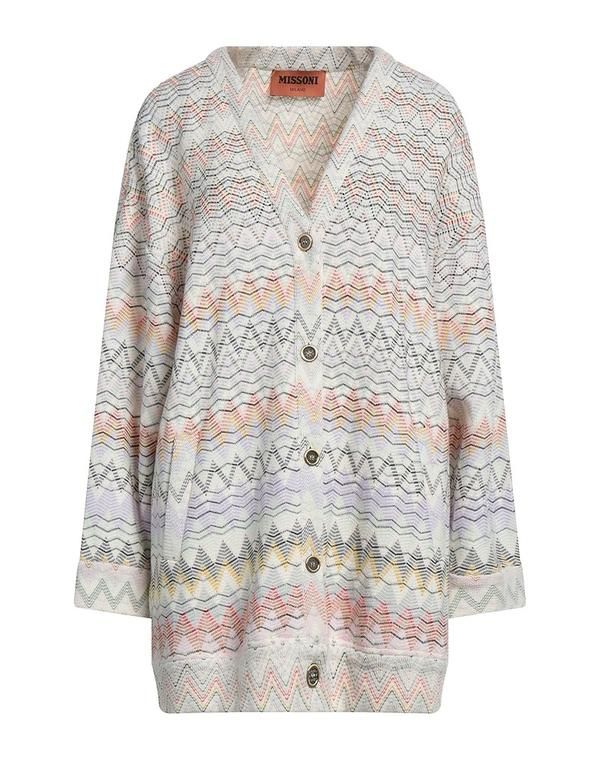 ミッソーニ レディース アウター カーディガン MISSONI Off White オフホワイト