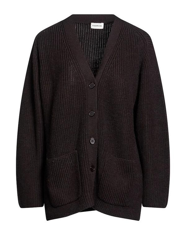 パロッシュ レディース アウター カーディガン PAROSH Dark Brown ブラウン