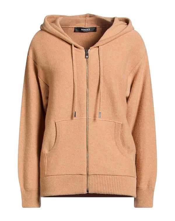 ヴェルサーチ レディース アウター カーディガン ファスナー付きニット VERSACE Sand サンド