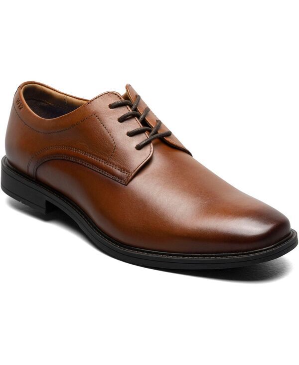 ノンブッシュ メンズ シューズ オックスフォード レザー Nunn Bush Mens Baxter Leather Plain Toe Oxford Cognac