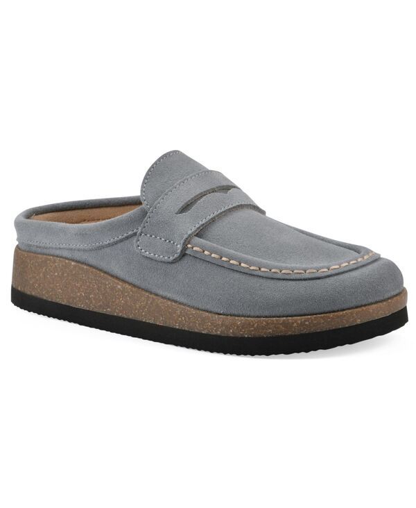 ホワイトマウンテン レディース シューズ サンダル White Mountain Womens Brinlee Footbed Clogs Blue Raspberry Suede ブルー