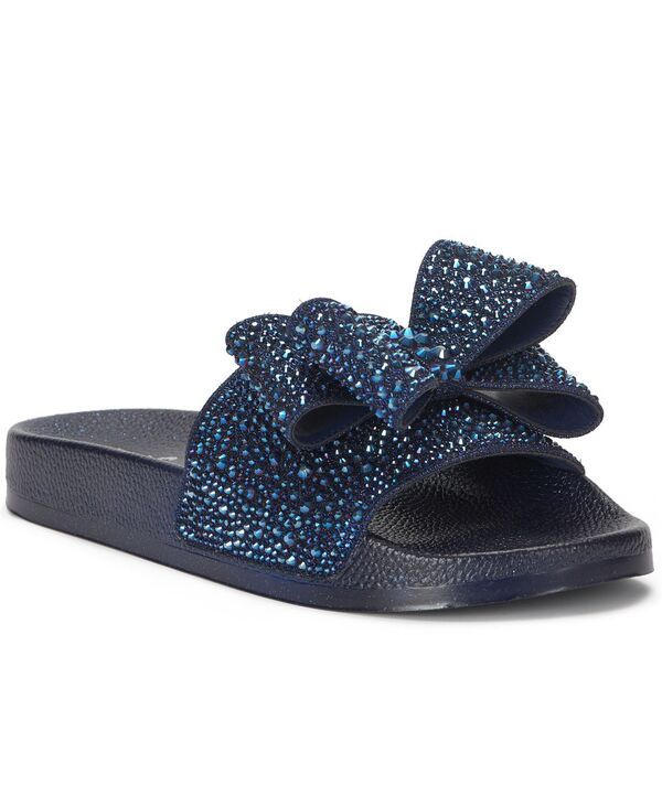 アイエヌシー インターナショナル コンセプト レディース シューズ サンダル INC International Concepts Womens Peymin Pool Slides Created for Macys Dark Azure Bow