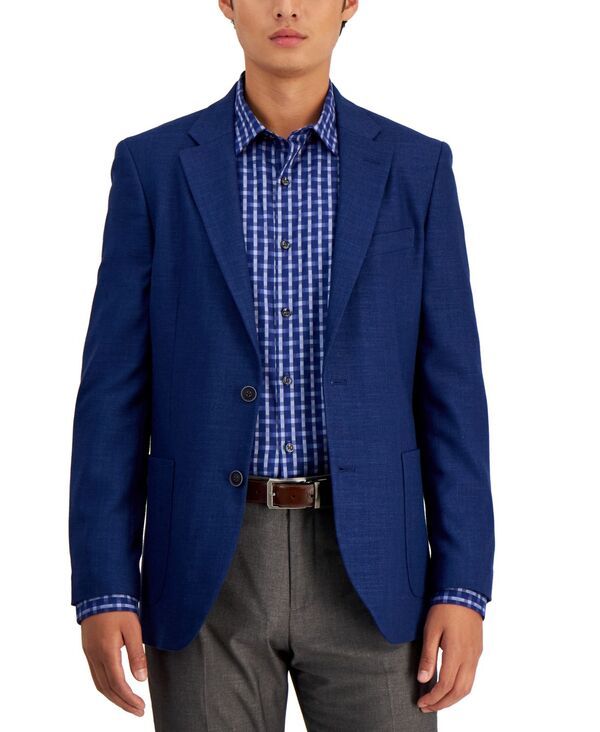 ナウティカ メンズ アウター ジャケット・ブルゾン コート Nautica Men ModernFit Active Stretch Structure Weave Sport Coat Navy Blue ネイビー