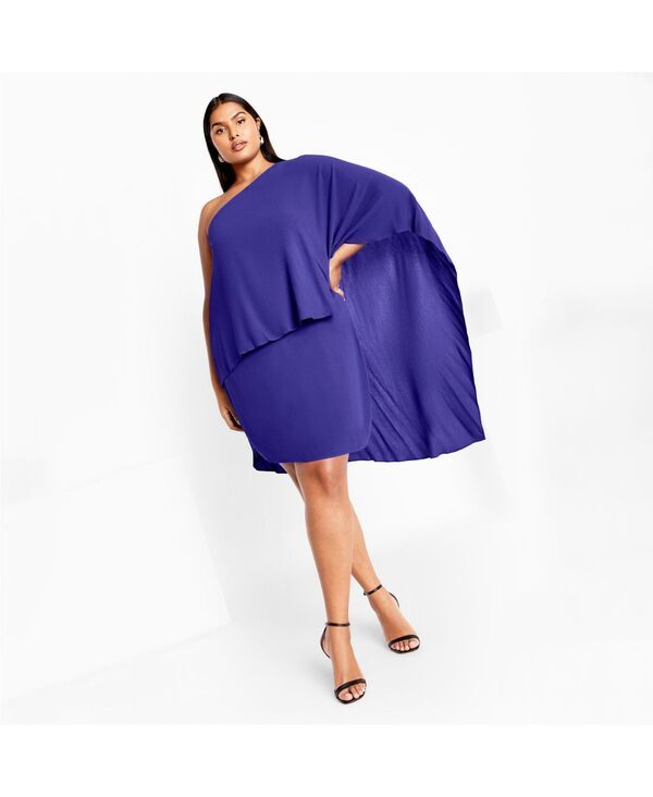 シティーシック レディース トップス ワンピース プラスサイズ CITY CHIC Plusize Lily Dress Purple パープル