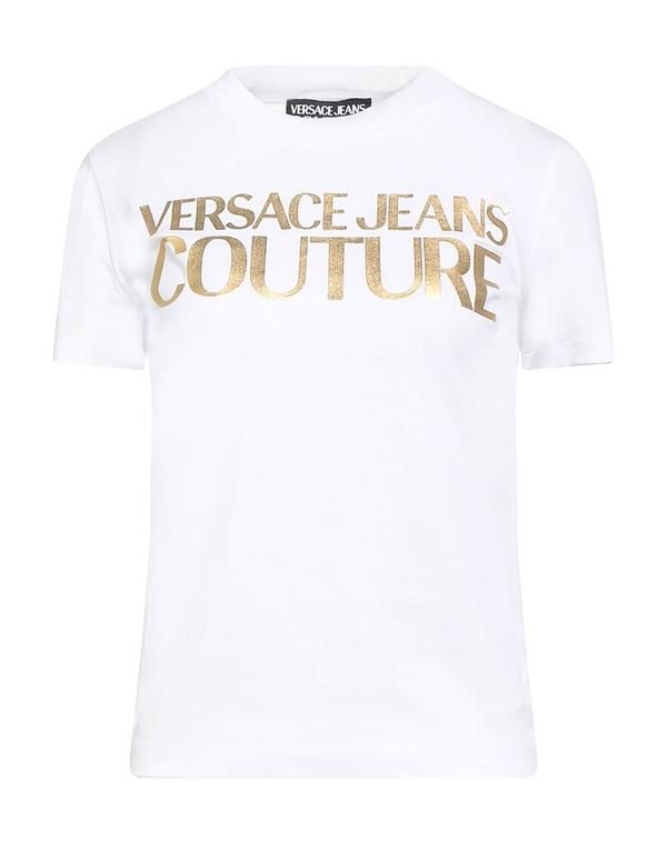 ヴェルサーチ レディース トップス Tシャツ VERSACE JEANS COUTURE White ホワイト