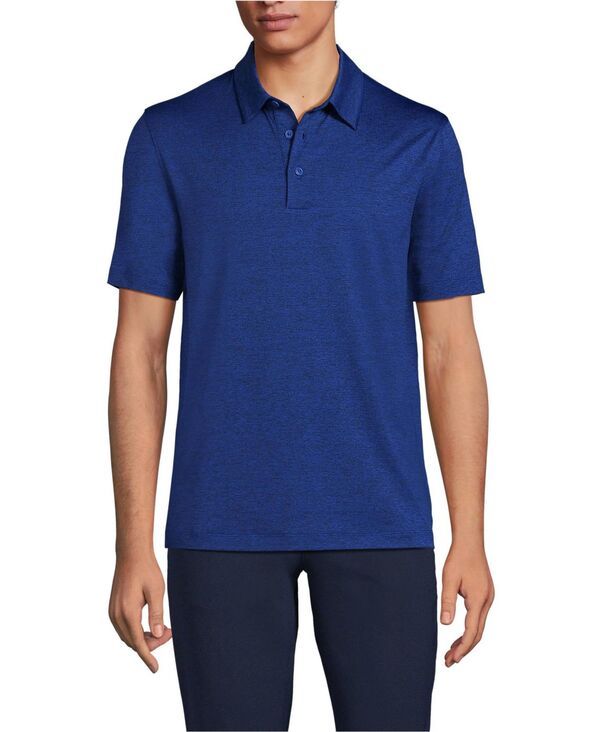 ランズエンド メンズ トップス ポロシャツ Lands End Mens Rapidry Space Dye Polo Shirt Dark cobalt blue space dye ブルー