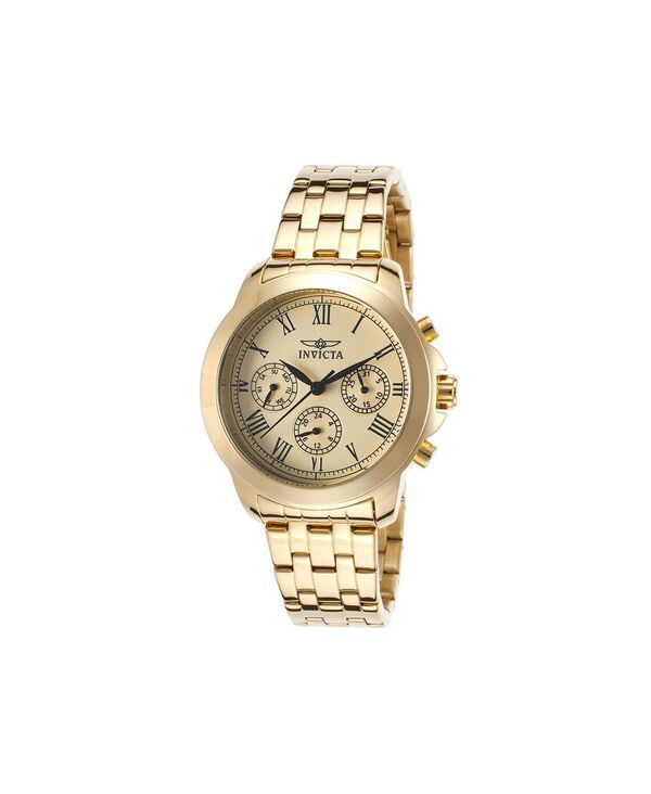 インビクタ レディース アクセサリー 腕時計 Invicta Womens 21654 Specialty Quartz Chronograph Goldial Watch Gold ゴールド