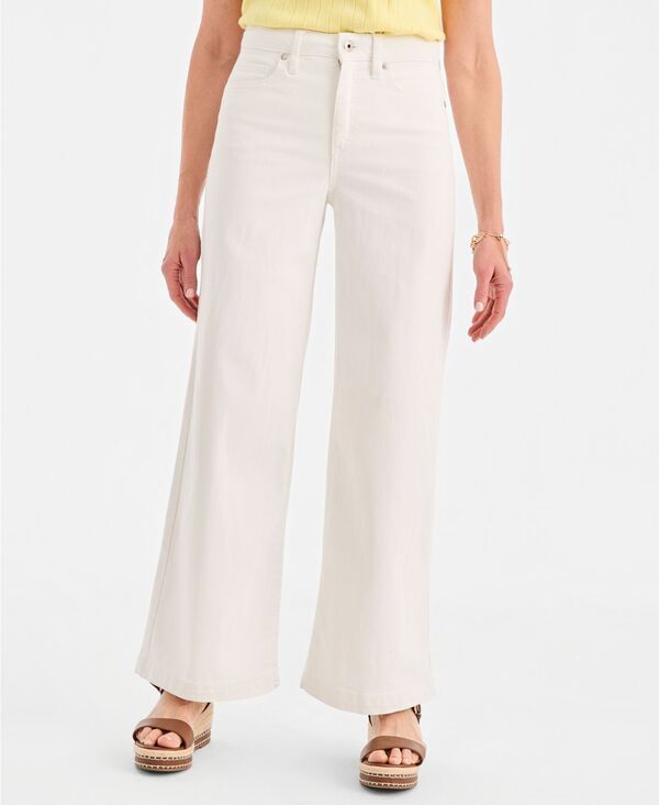 スタイルアンドコー レディース ボトムス デニムパンツ プチ ジーンズ Style Co Petite HighRise WideLeg Jeans Macys Exclusive Bright White ホワイト