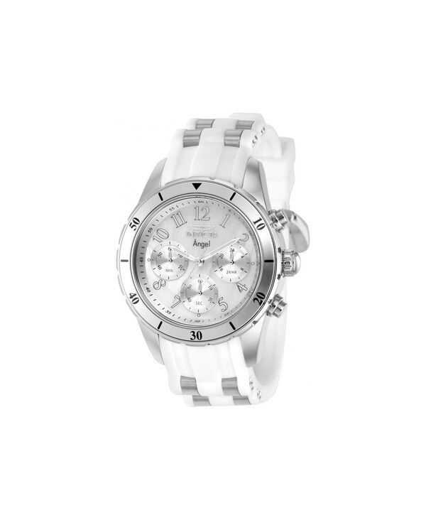 インビクタ レディース アクセサリー 腕時計 Invicta Womens 37347 Angel Quartz Chronograph Dial Watch Whitess ins ホワイト