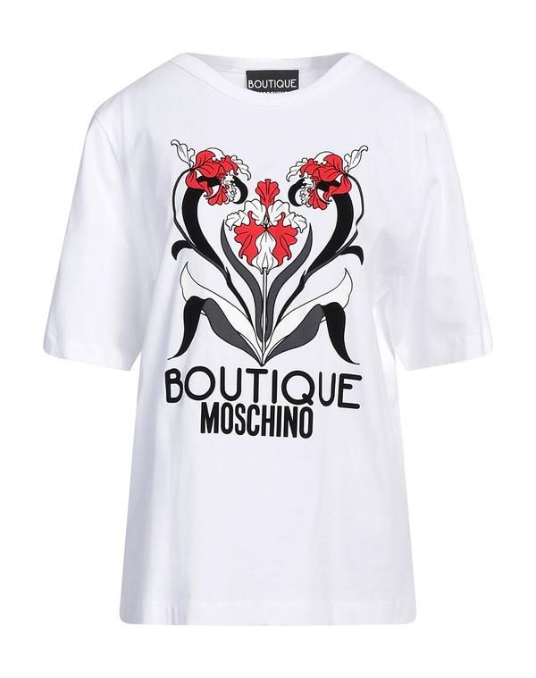 ブティックモスキーノ レディース トップス Tシャツ BOUTIQUE MOSCHINO White ホワイト