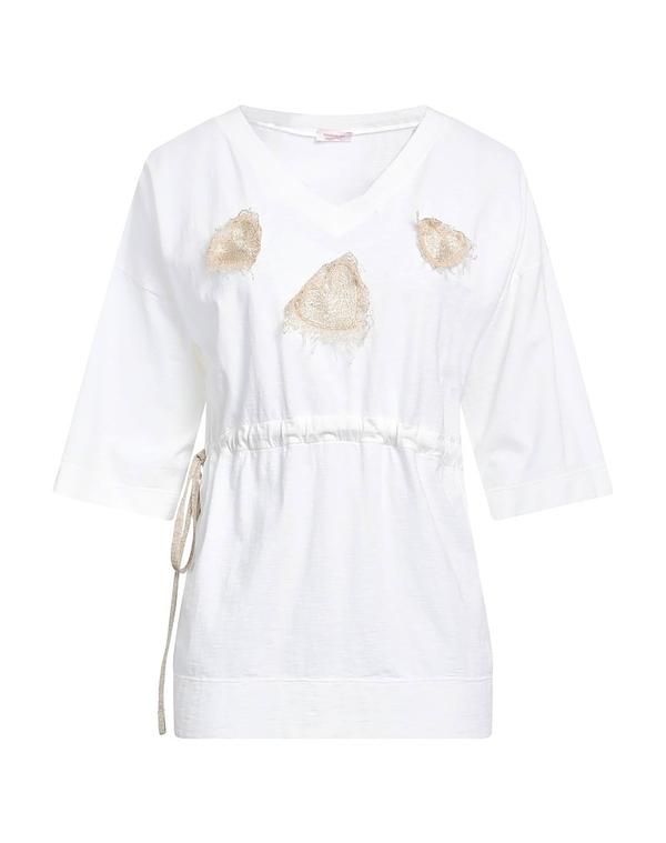 ロッソピューロ レディース トップス Tシャツ ROSSOPURO Ivory アイボリー