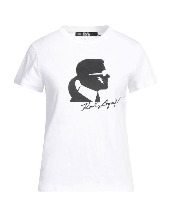 カール ラガーフェルド レディース トップス Tシャツ KARLAGERFELD White ホワイト