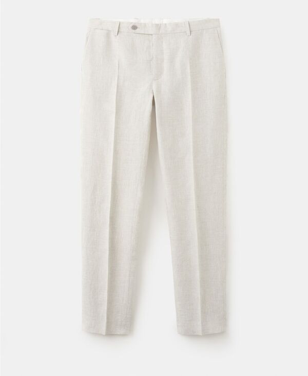 マンゴ メンズ ボトムス カジュアルパンツ MANGO Mens RegularFitrousers Ecru エクリュ