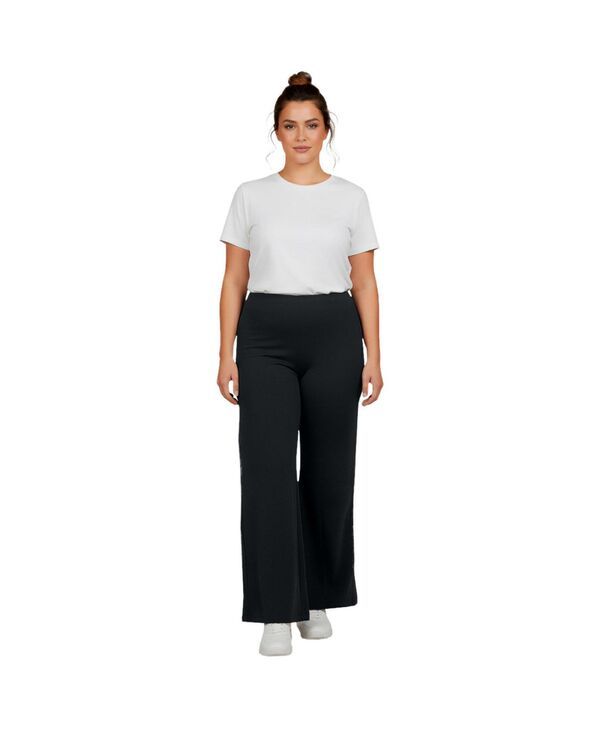 アベニュー レディース ボトムス カジュアルパンツ ワイドレッグ AVENUE Womens Ponte Wide Leg Pant Black ブラック