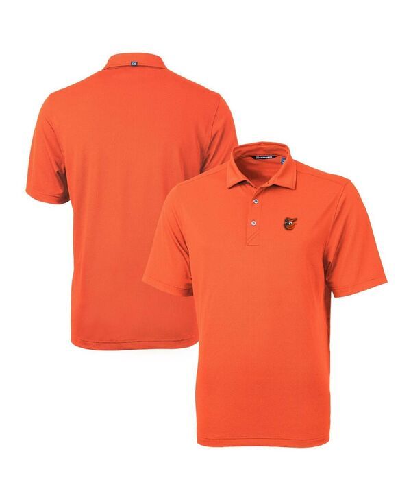 カッターアンドバック メンズ トップス ポロシャツ トール Cutter Buck Mens Orange Baltimore Orioles Big Tall Virtueco Pique Polo Shirt Orange オレンジ