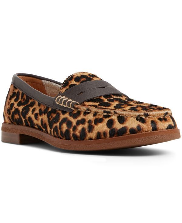 スペリー レディース シューズ パンプス ローファー Sperry Womenseaport Penny Slip On Loafers Leopard Print Pony Hair アニマル