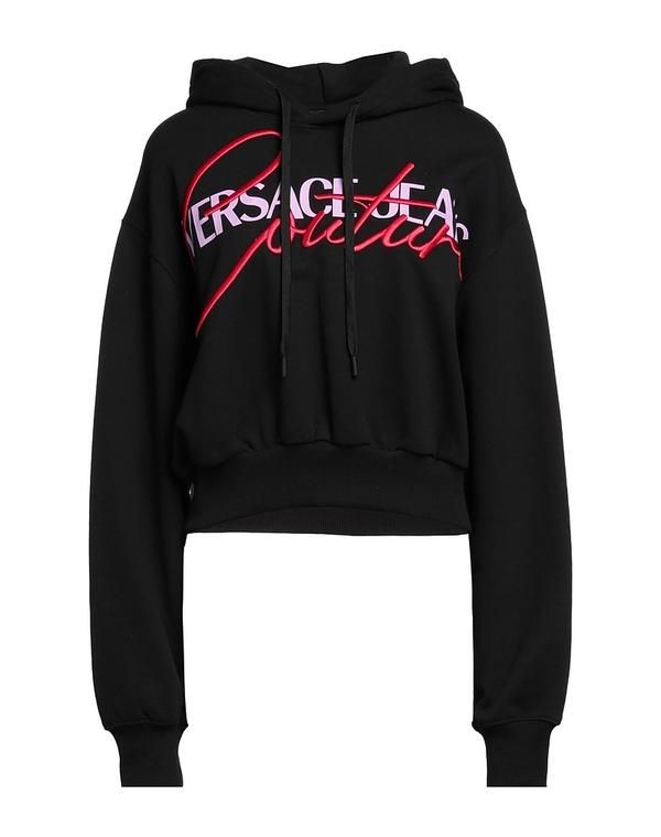 ヴェルサーチ レディース アウター パーカー・スウェット VERSACE JEANS COUTURE Black ブラック
