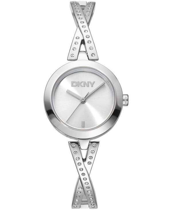 ダナ キャラン ニューヨーク レディース アクセサリー 腕時計 Tシャツ DKNY Womens Half Bangle Quartz Stainlessteel Watch 26mm Silver シルバー