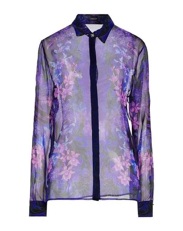ヴェルサーチ レディース トップス シャツ VERSACE Purple パープル