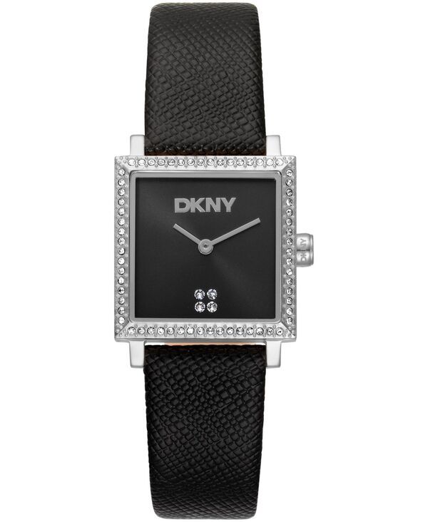 ダナ キャラン ニューヨーク レディース アクセサリー 腕時計 レザー DKNY Womens Milanese Quartz Black Leather Strap Watch 24x31mm Black ブラック