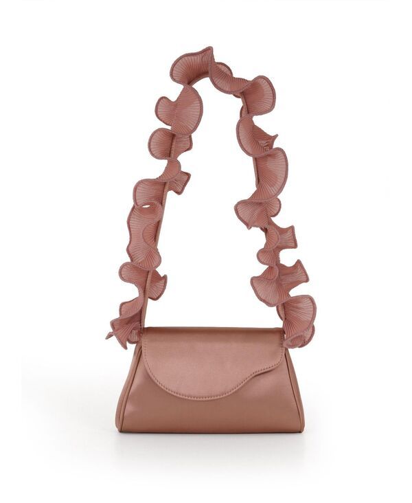 ジュウェルダグレイミシュカ レディース バッグ フリル Jewel Badgley Mischka Womansophia Ruffle Me Pouch Clutch English rose