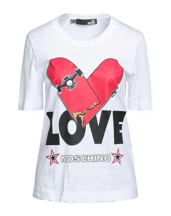 ラブ モスキーノ レディース トップス Tシャツ LOVE MOSCHINO White ホワイト