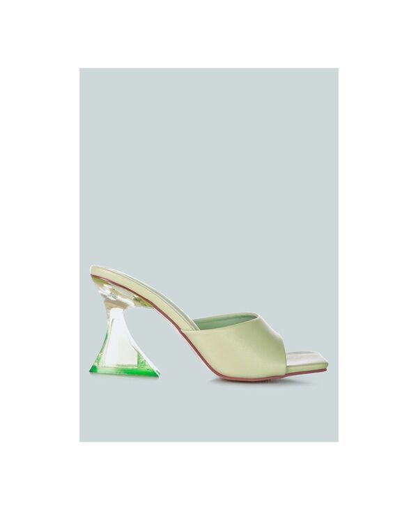 ロンドンラグ レディース シューズ サンダル ヒール London Rag Womensweet16 Clear Spool Heel Sandals Green グリーン