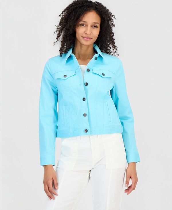 スタイルアンドコー レディース アウター ジャケット・ブルゾン デニム Style Co Womens Classic Denim Jacket Created for Macysoft Blue Turq ブルー