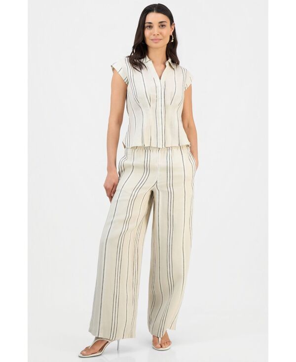 アイエヌシー インターナショナル コンセプト レディース ボトムス カジュアルパンツ プチ INC International Concepts Petite WideLeg PullOn Pants Macys Exclusive Melange Strip