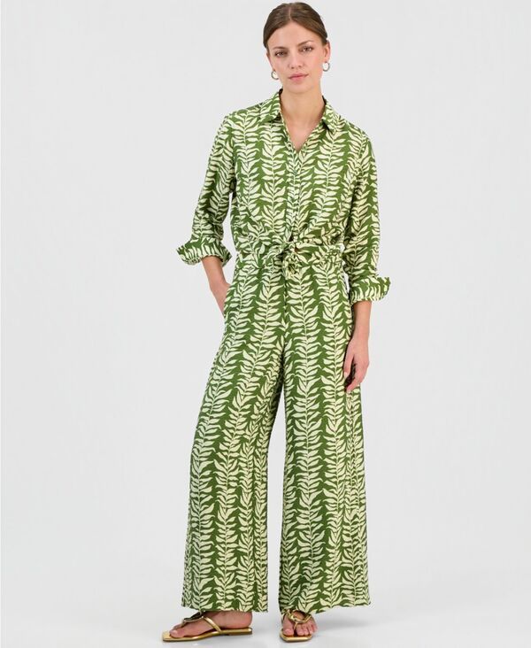 アイエヌシー インターナショナル コンセプト レディース ボトムス カジュアルパンツ プチ プリント INC International Concepts Petite Printed HighRise WideLeg Pants Macys Exclusiv