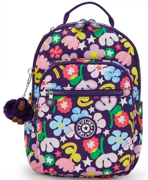キプリング レディース バッグ バックパック・リュックサック Kipling Seoul Small Zipper Backpack Fairy Flower
