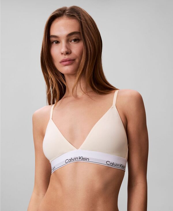 カルバンクライン レディース アンダーウェア ブラジャー コットン Calvin Klein Womens Icon CottonModalightly Lined Triangle Bralette QF8498 Pear Sorbet