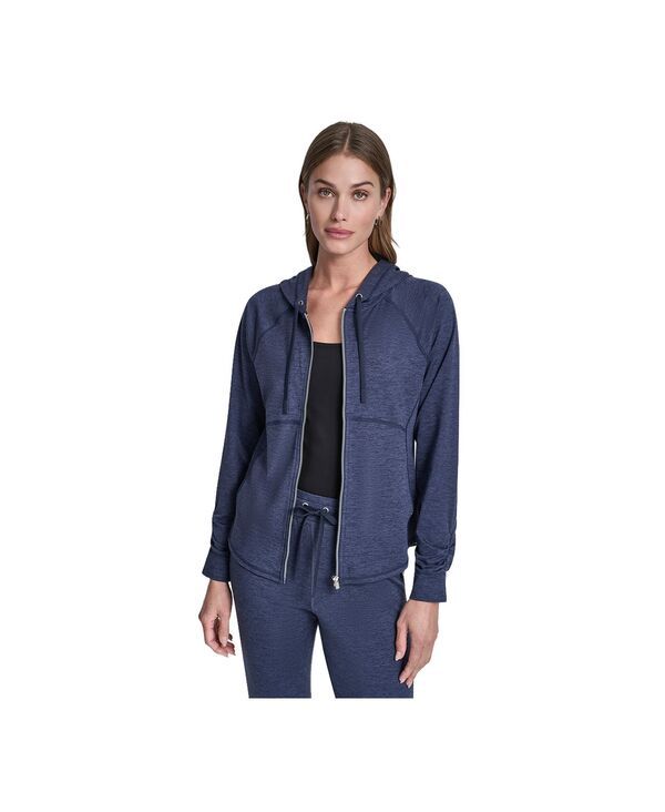 ダナ キャラン ニューヨーク レディース アウター パーカー・スウェット 長袖 DKNY Womens FullZip LongSleeve Hoodie Peacoat Spacedye