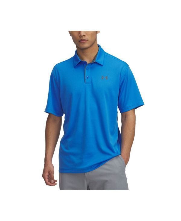 アンダーアーマー メンズ トップス ポロシャツ 半袖 Under Armour Mens Tech ShortSleeve Polo Shirt Blue AtlantisPitch Gray グレー