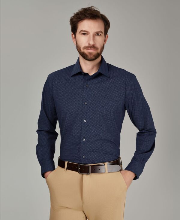 アルファニ メンズ トップス シャツ Alfani Mens RegularFit Micro Dot Dresshirt Macys Exclusive Navy ネイビー